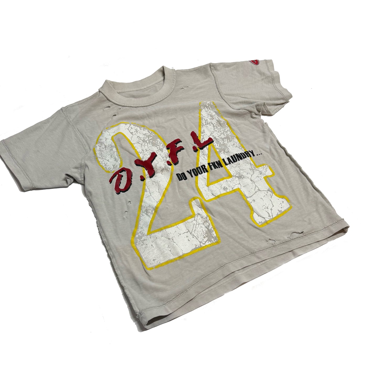 Cement DYFL Distressed Jersey Tee