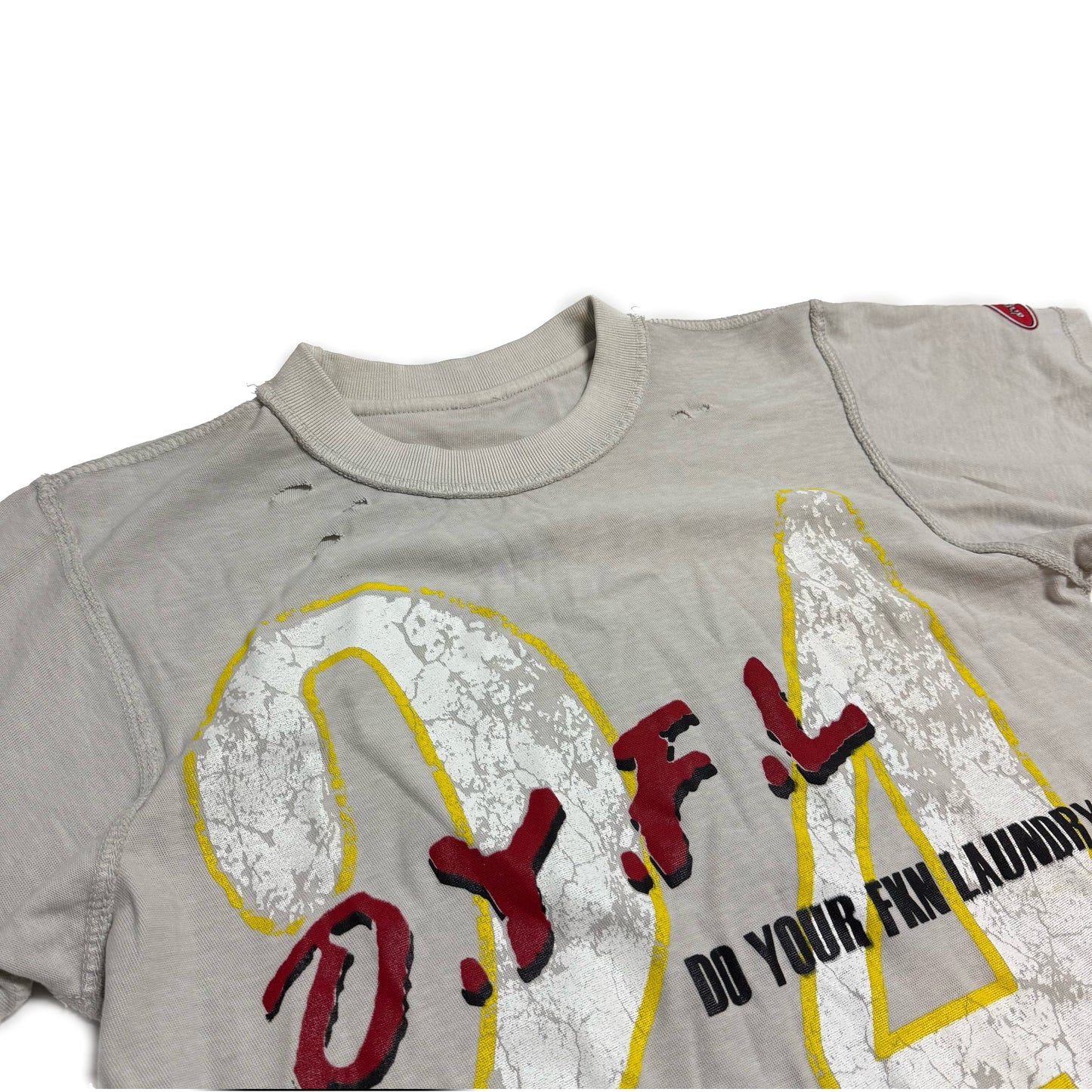 Cement DYFL Distressed Jersey Tee