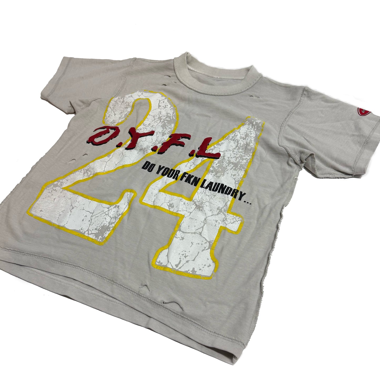 Cement DYFL Distressed Jersey Tee