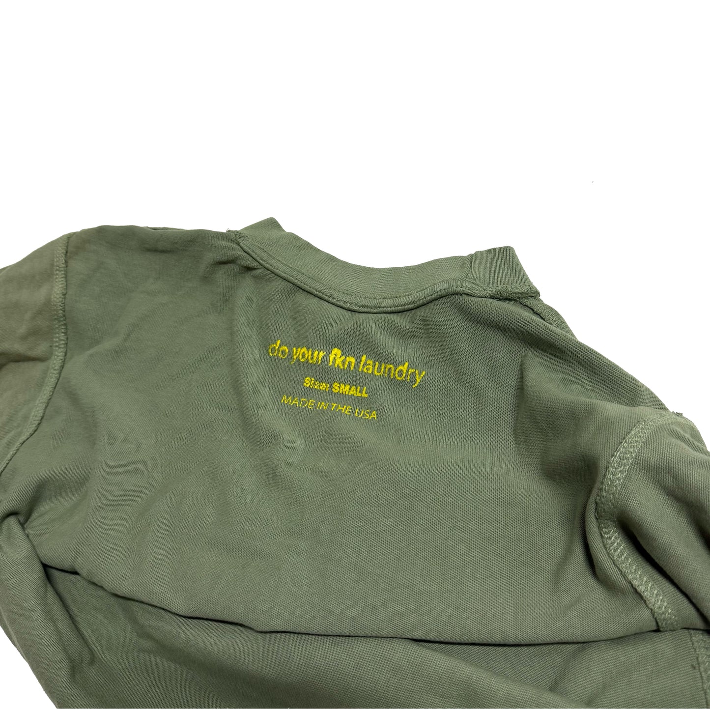Olive DYFL Distressed Jersey Tee