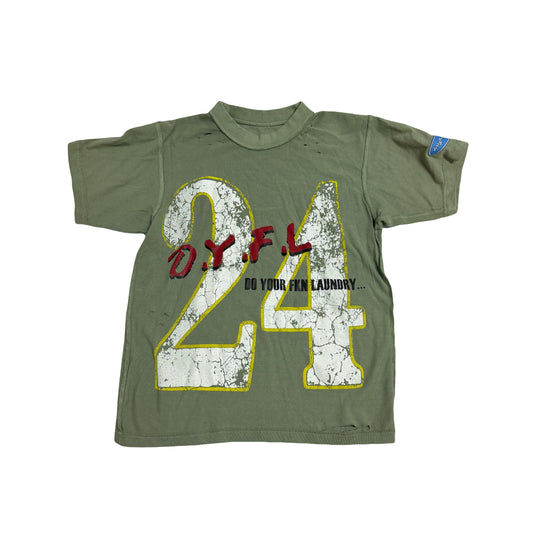 Olive DYFL Distressed Jersey Tee
